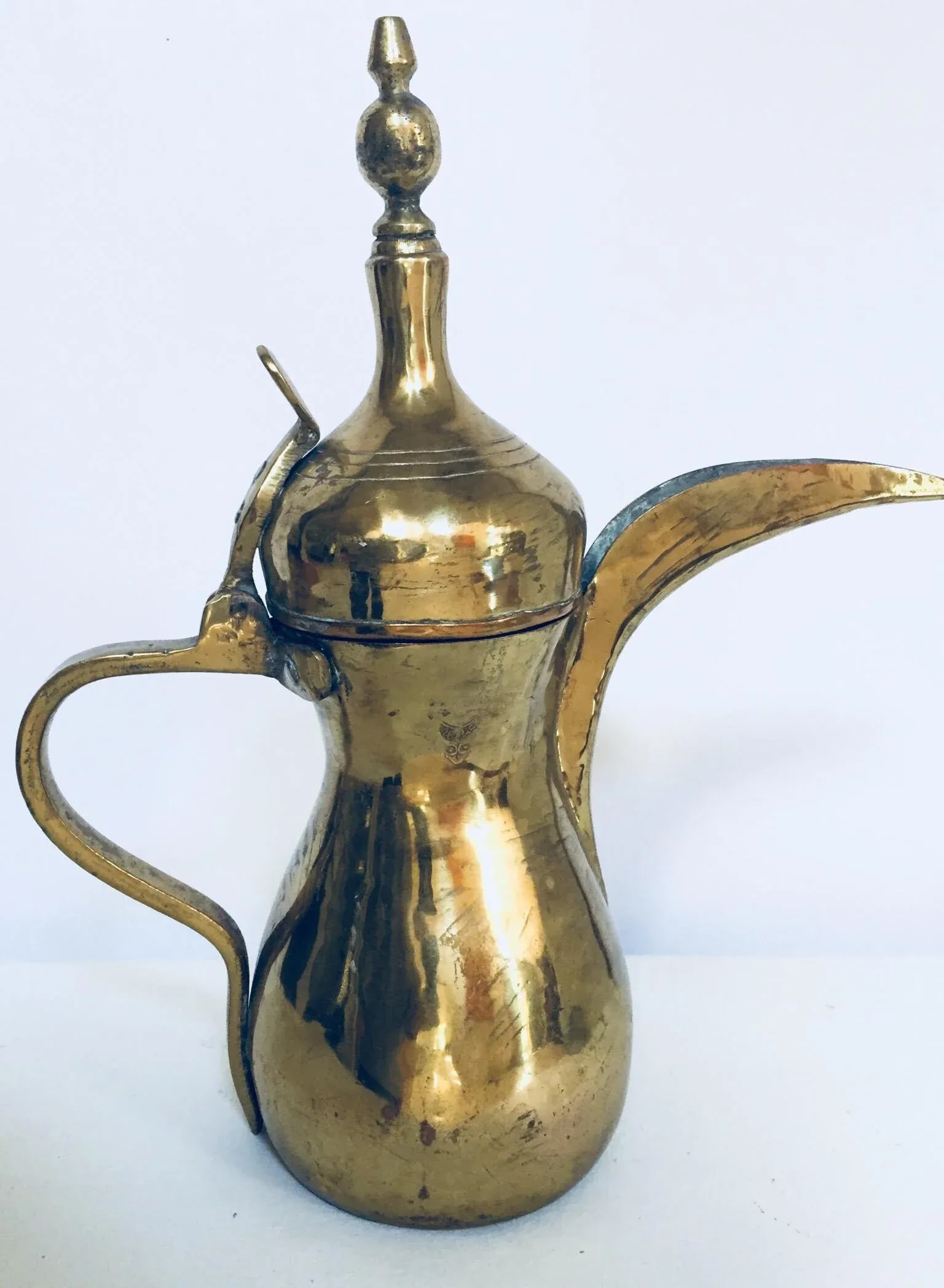 Middle Eastern Dallah Islamic Arabic Brass Coffee Pot - 7
