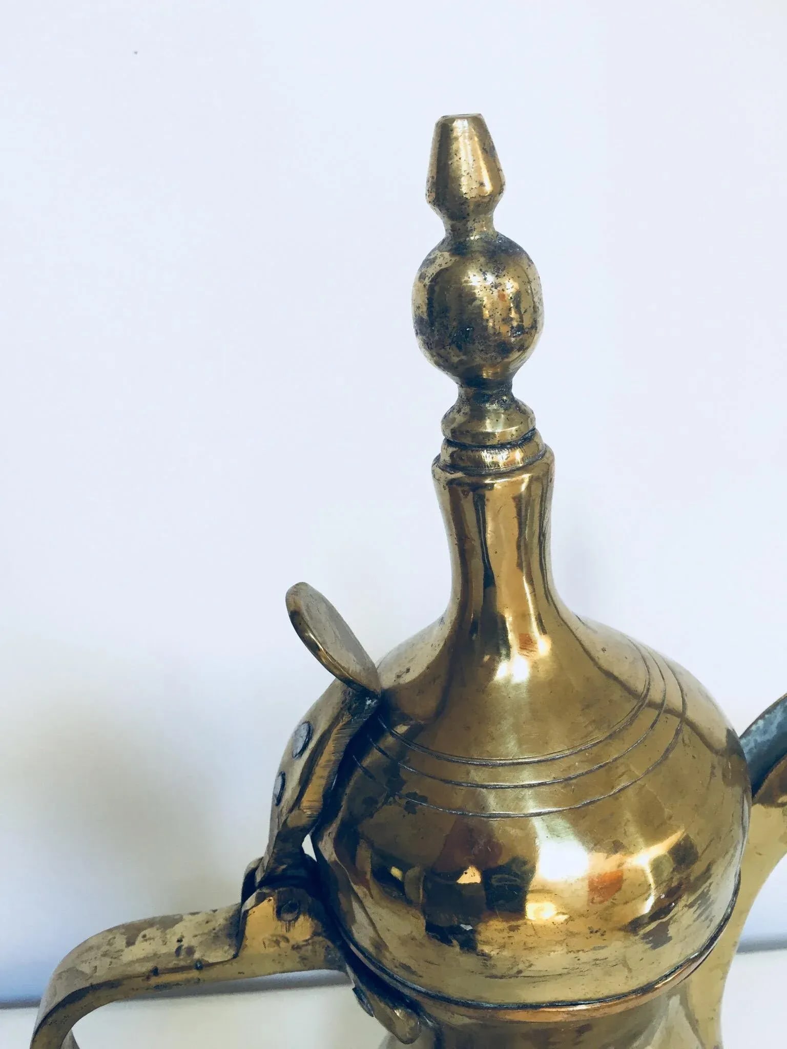 Middle Eastern Dallah Islamic Arabic Brass Coffee Pot - 9