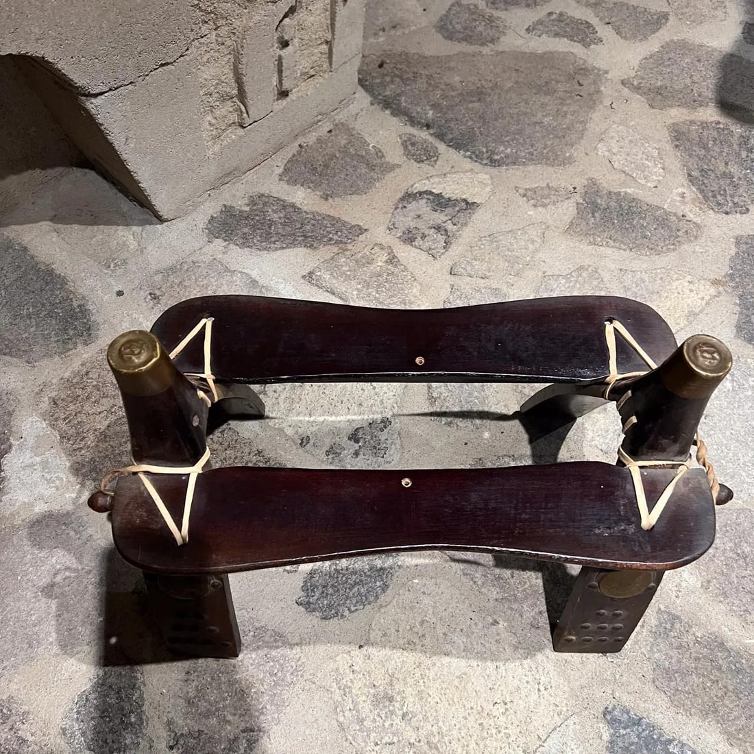 1950s Moroccan Camel Stool Red Leather - 10