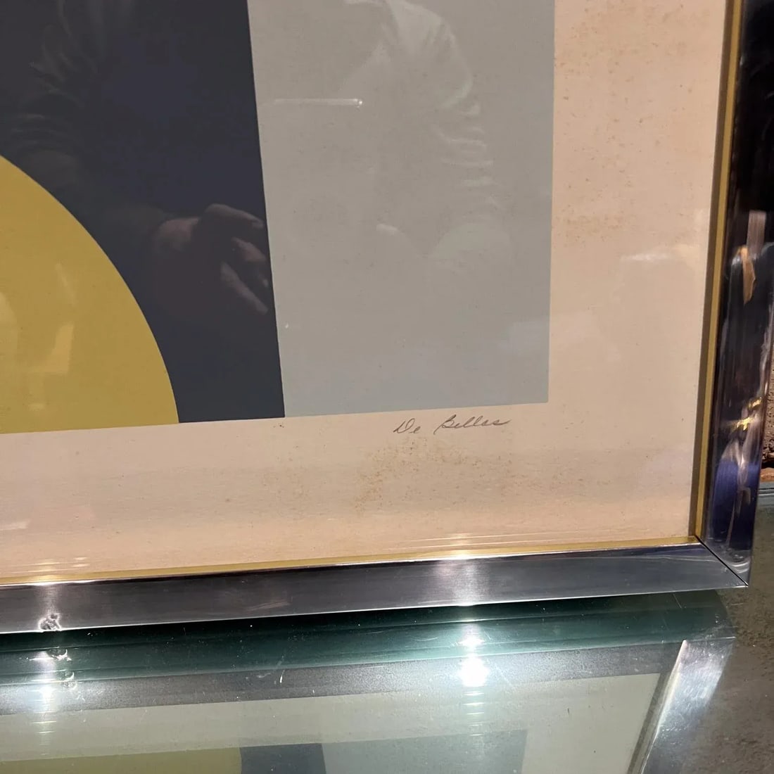 1969 Fran DeBellas Lithograph Abstract Optical Art - 2