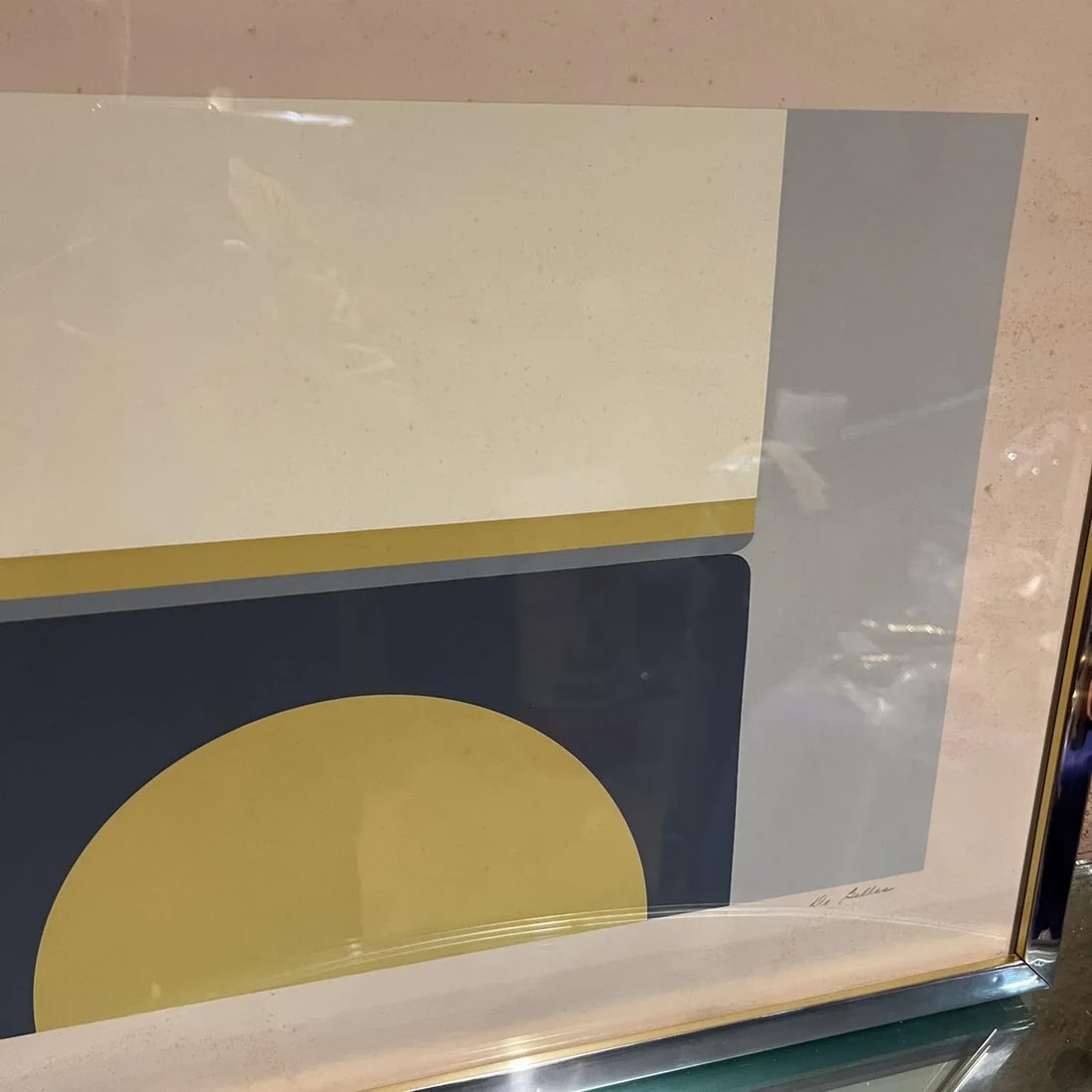 1969 Fran DeBellas Lithograph Abstract Optical Art - 7