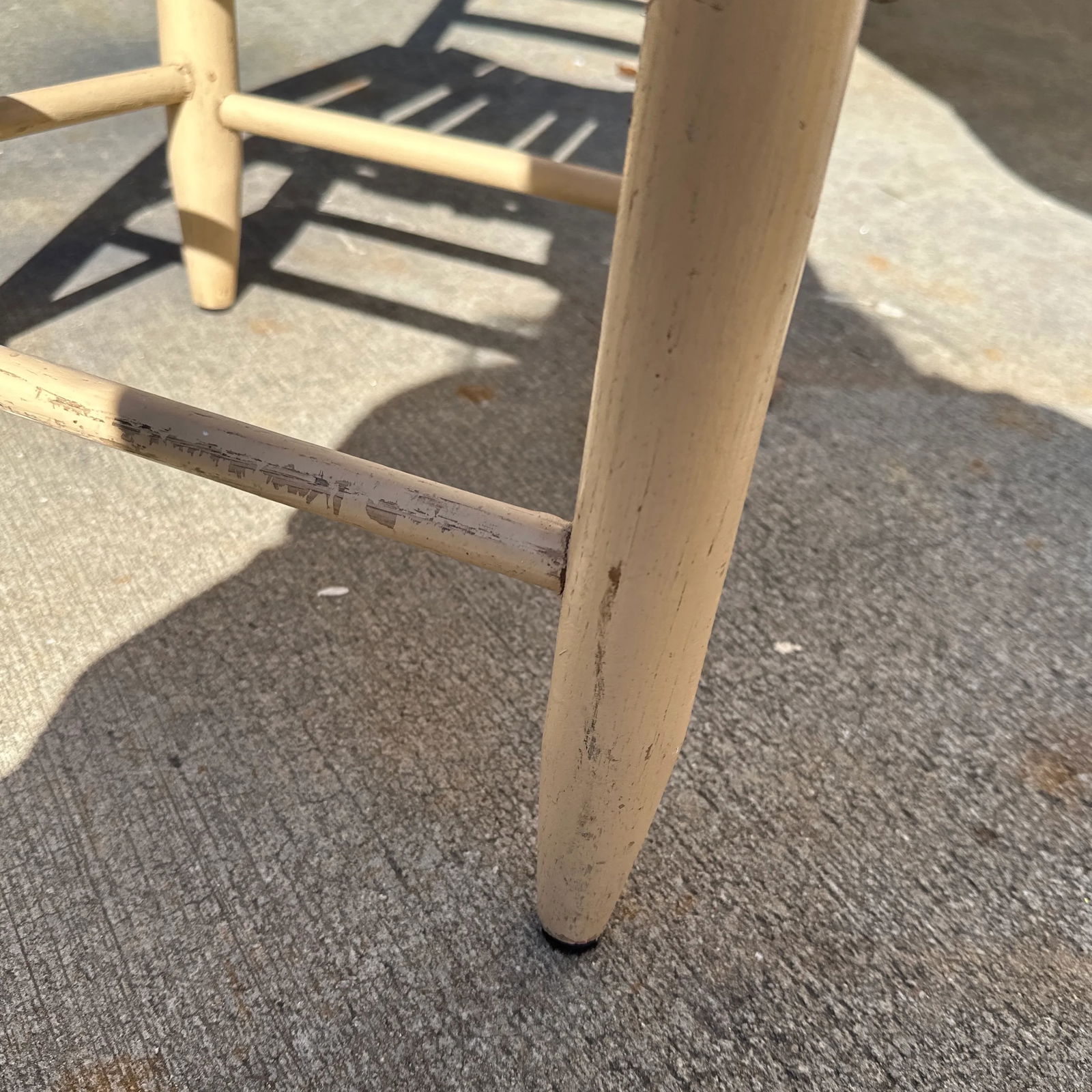 1970s Cream Wooden Slat Side Chair - 5