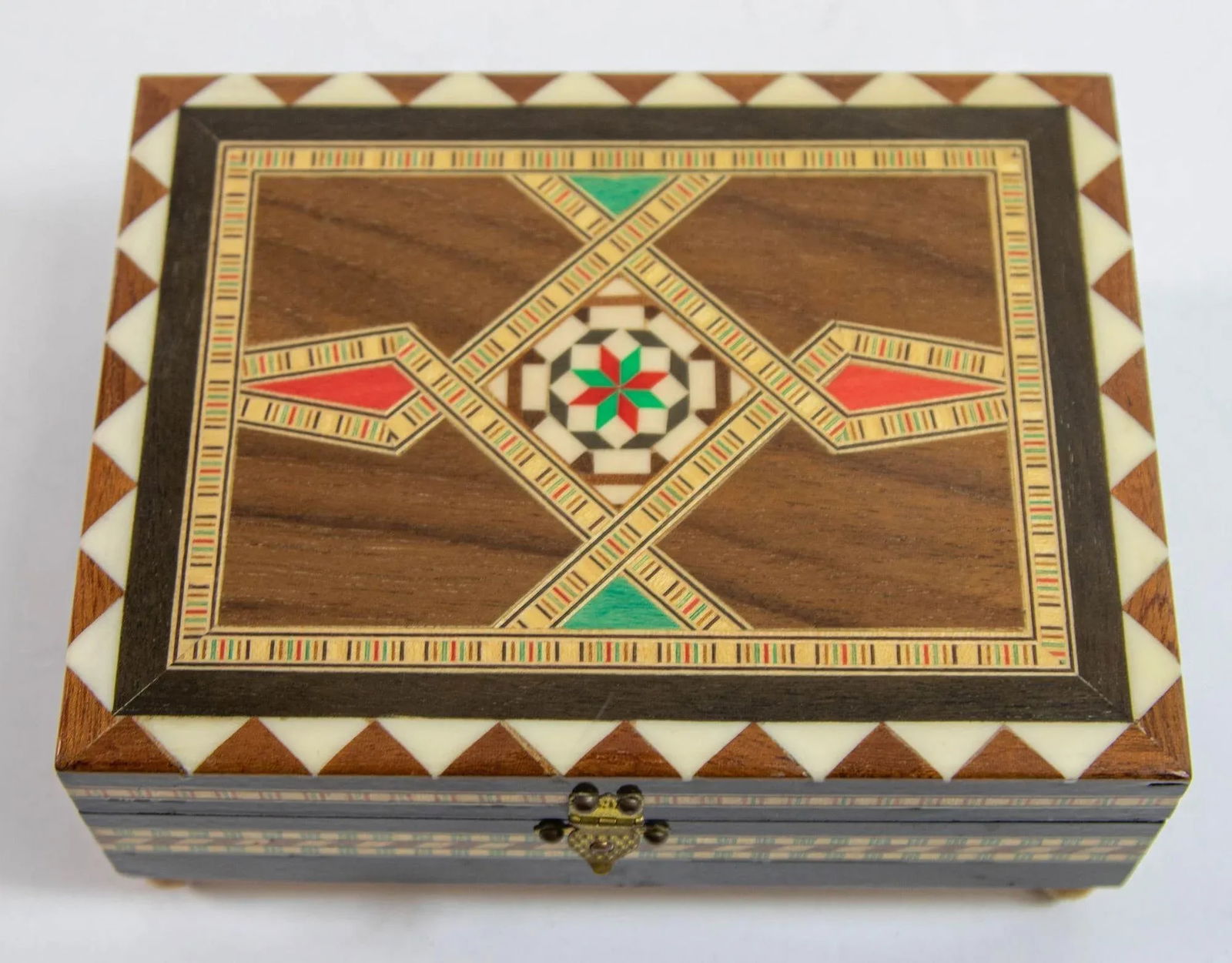 Granada Moorish Spain Inlaid Marquetry Jewelry Music Box - 4