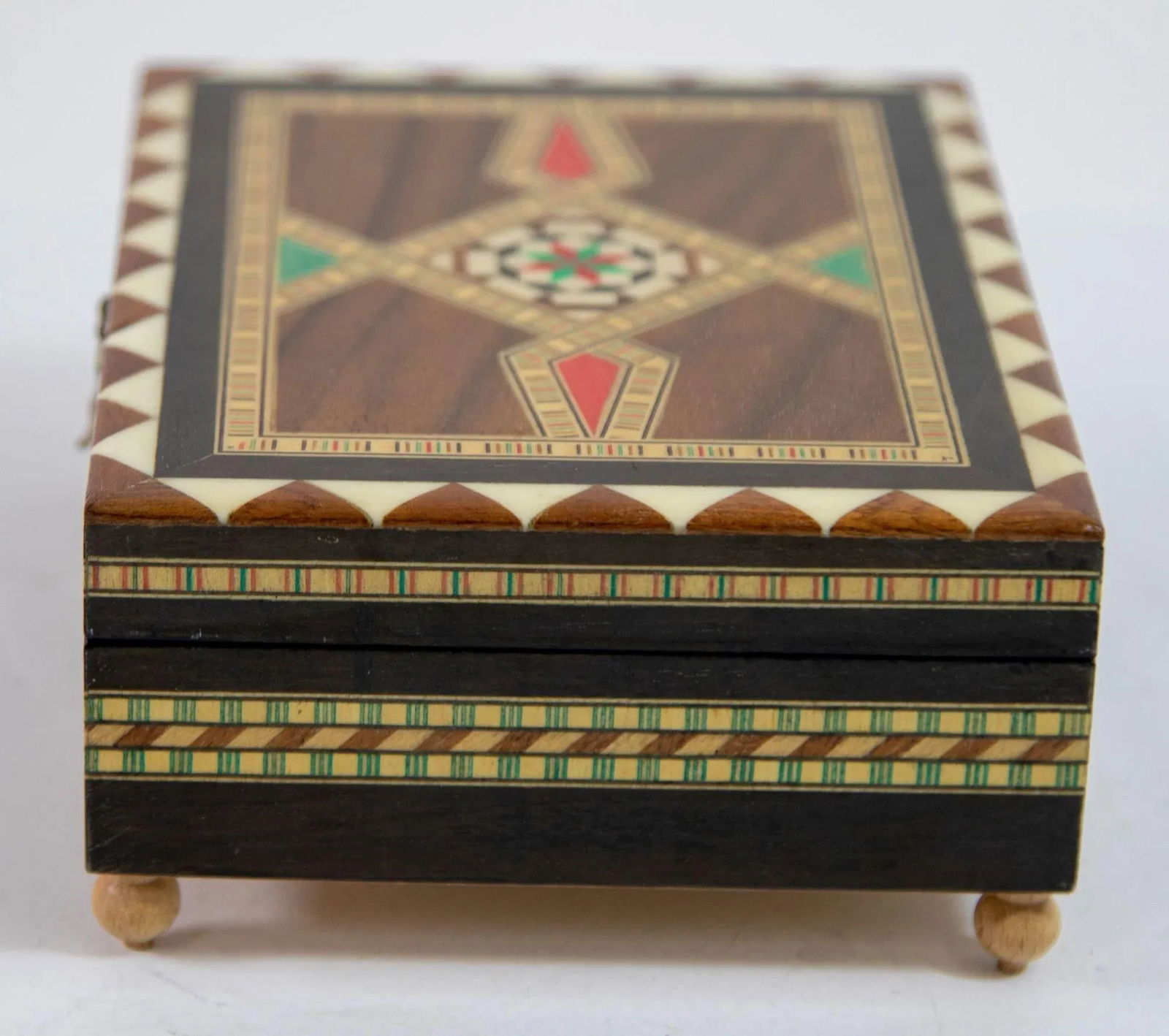 Granada Moorish Spain Inlaid Marquetry Jewelry Music Box - 5