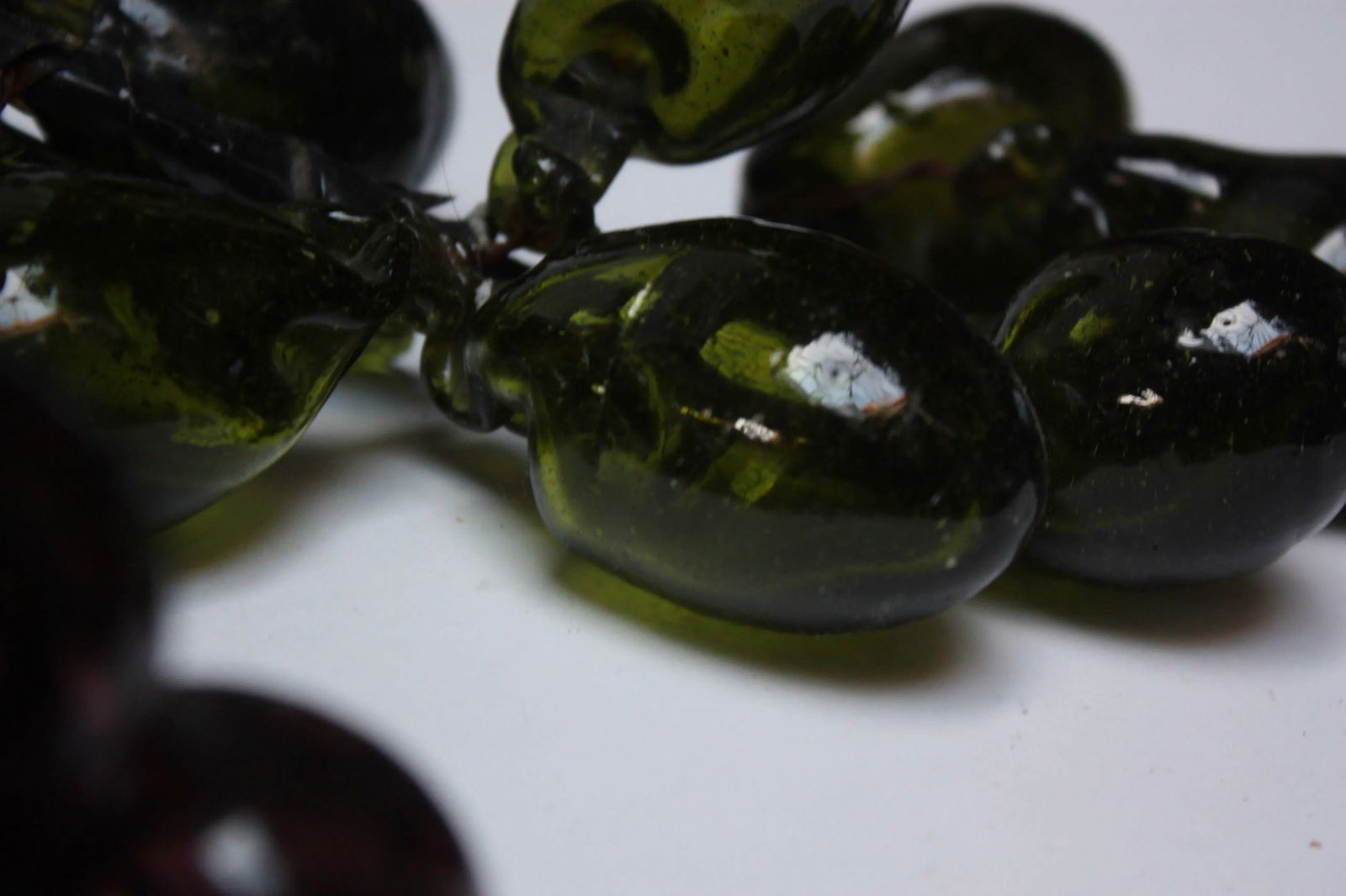 Set of Three Mid-Century Modern Blown Glass Grape Clusters - 12