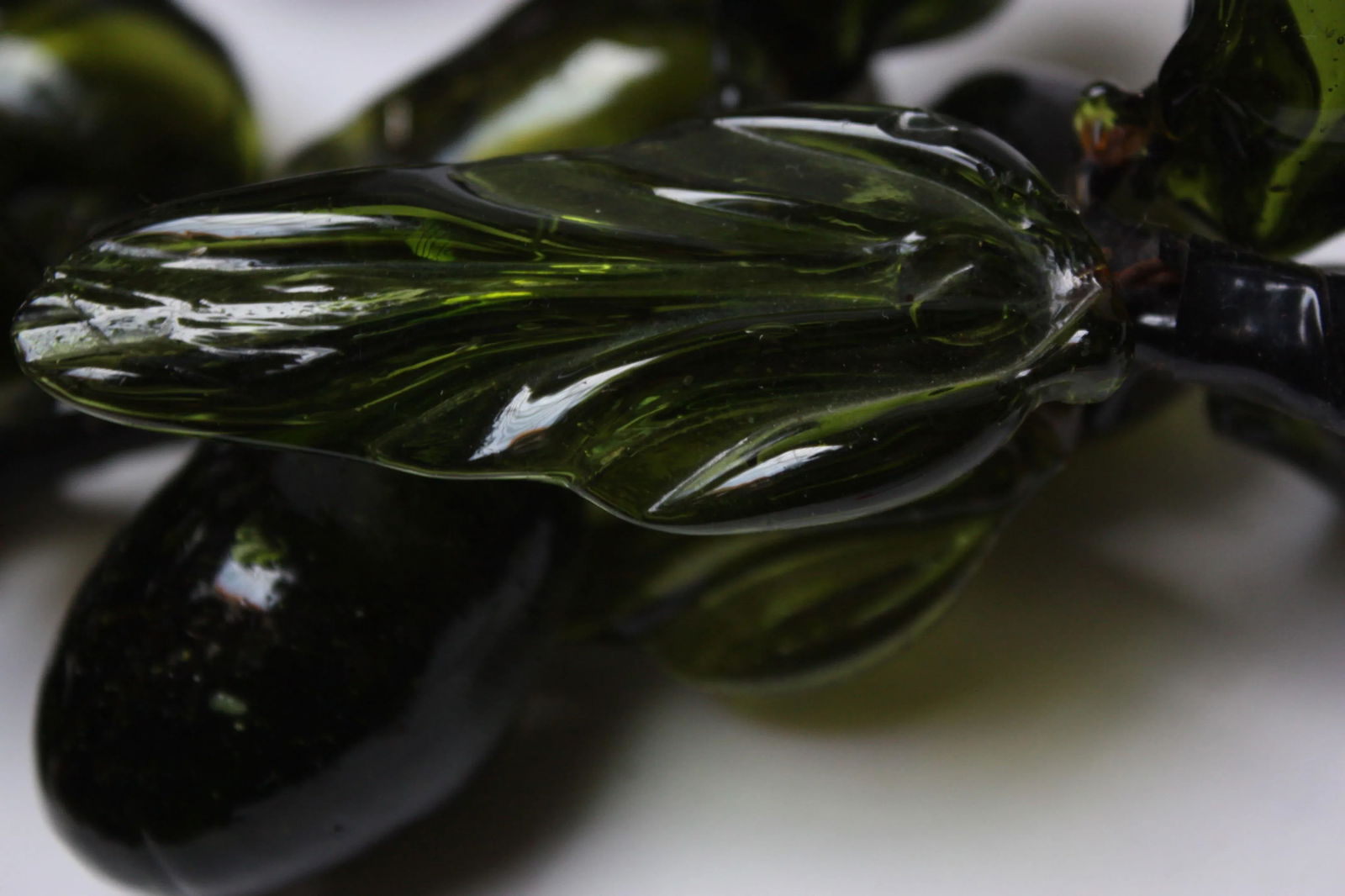 Set of Three Mid-Century Modern Blown Glass Grape Clusters - 7