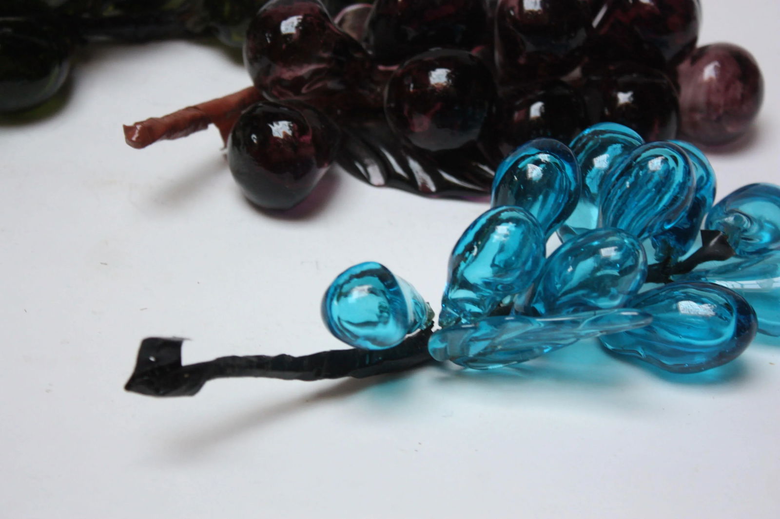 Set of Three Vintage Blown-Glass Grape Clusters - 6