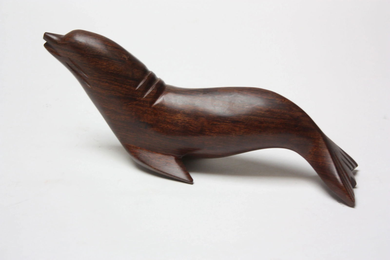 Vintage Ironwood Sea Lion Sculpture - 13