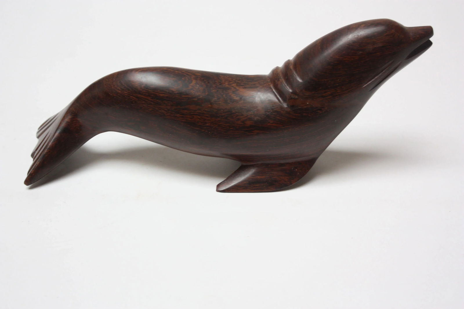 Vintage Ironwood Sea Lion Sculpture - 3