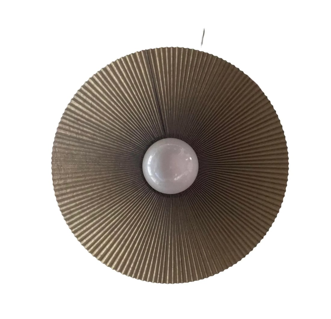 1970s Danish Caprani Pleated Swag Lamp - 3