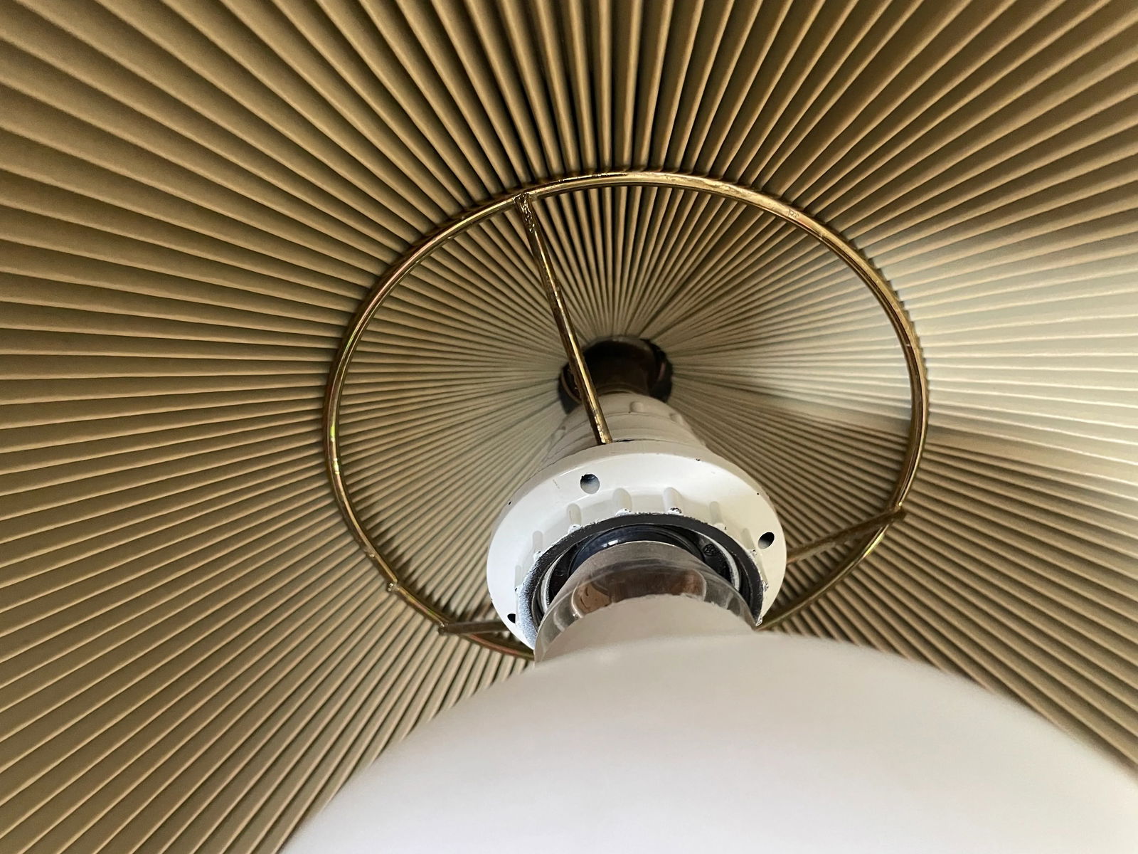 1970s Danish Caprani Pleated Swag Lamp - 4