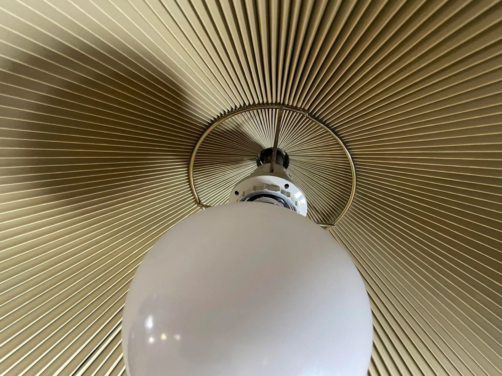 1970s Danish Caprani Pleated Swag Lamp - 5