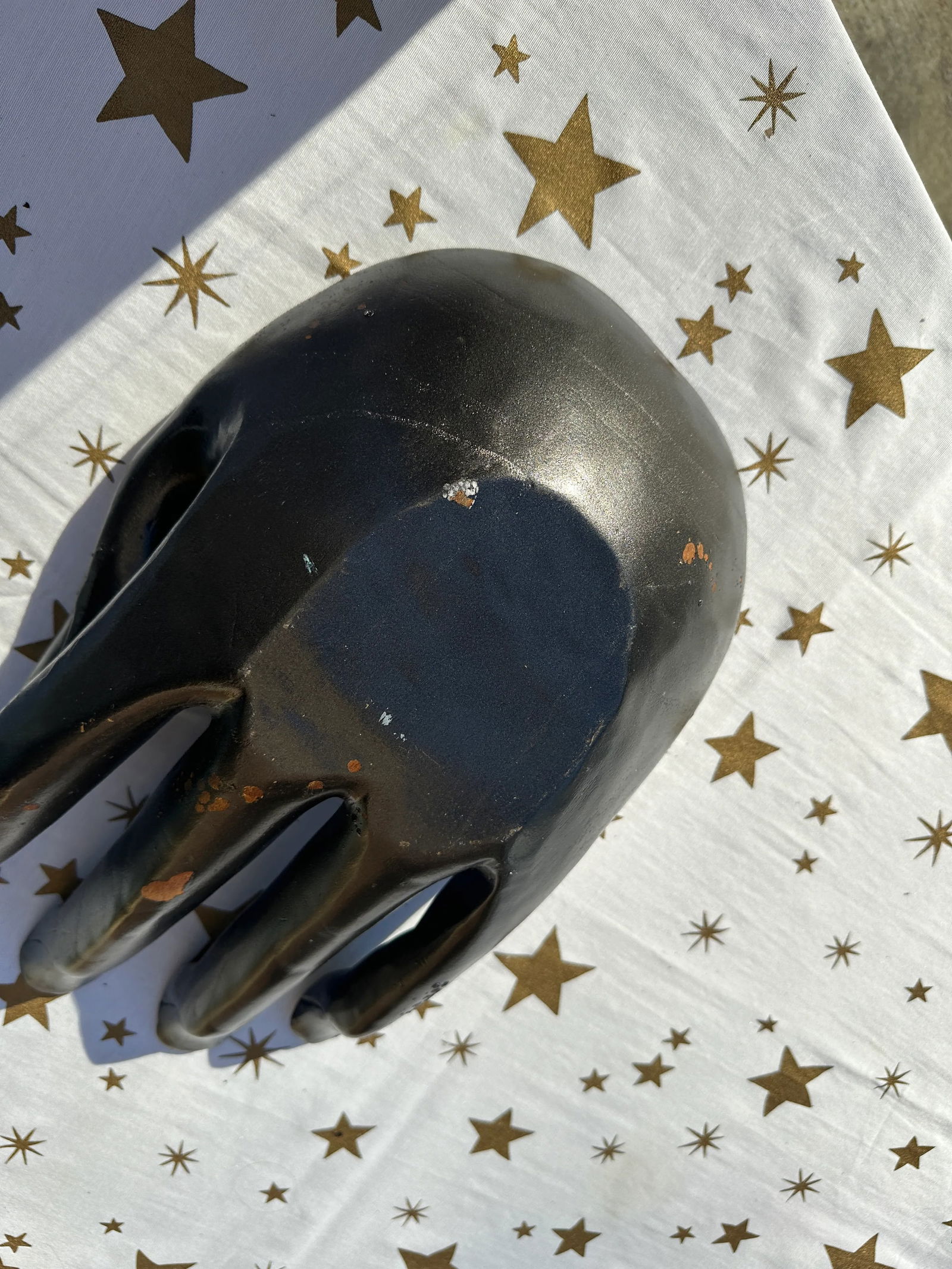 1970s Ebonized Wooden Hand Bowl - 7