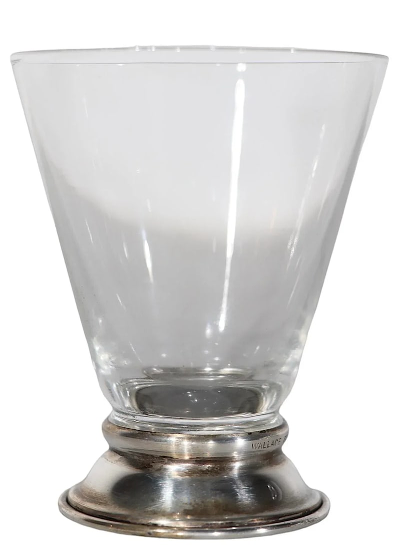 8 Pc. Wallace Sterling and Glass Mid Century Cocktail Pitcher Set - 10