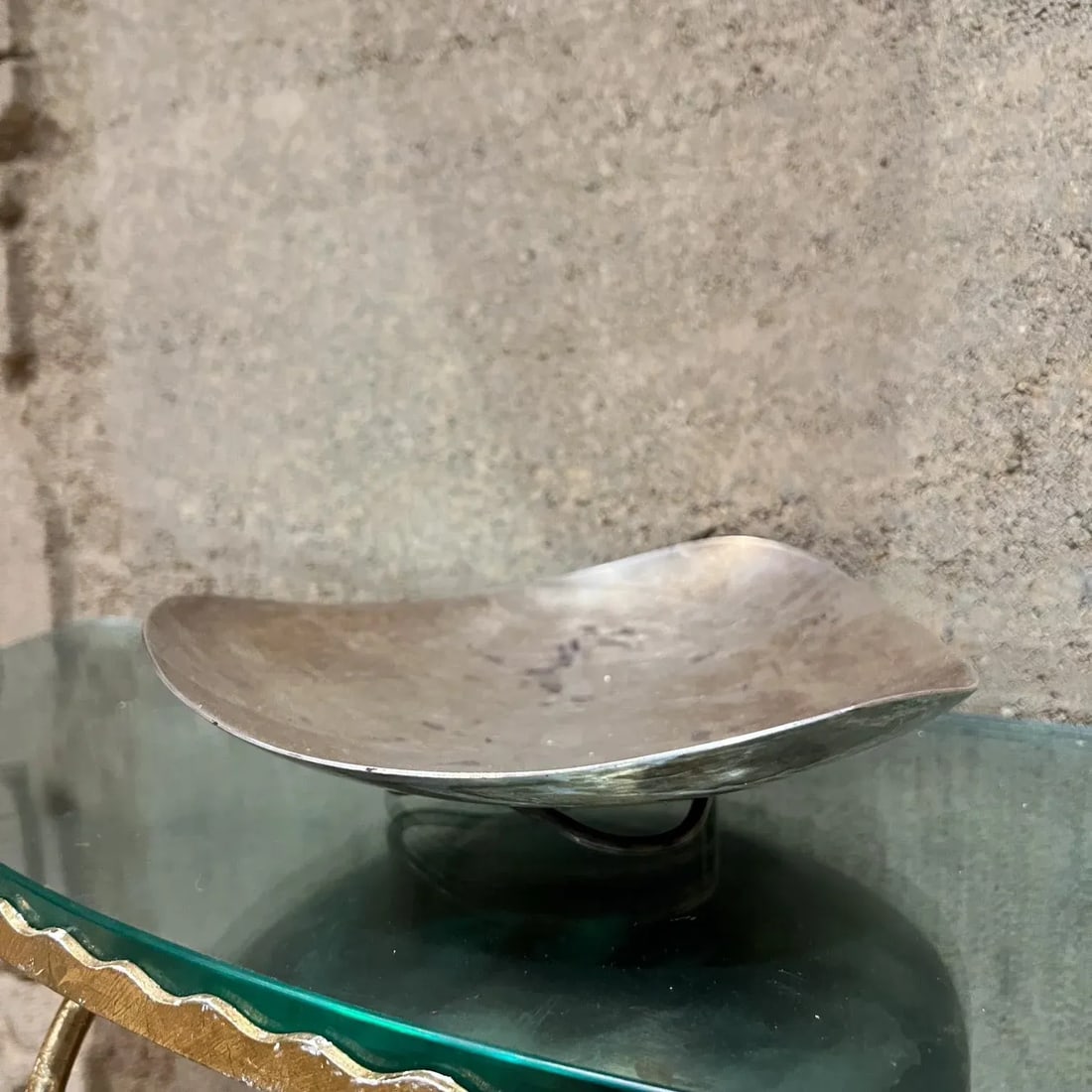 1960s Modernist Silverplated Serving Dish Fisher - 2