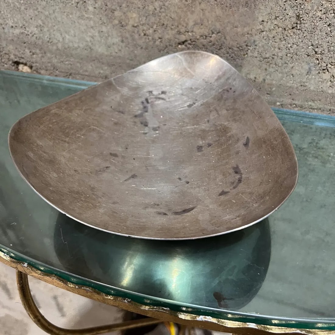 1960s Modernist Silverplated Serving Dish Fisher - 3