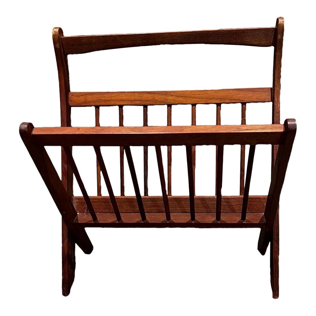 1960s Magazine Rack Sculptural Solid Teak Wood Modern Denmark (1 of 9)