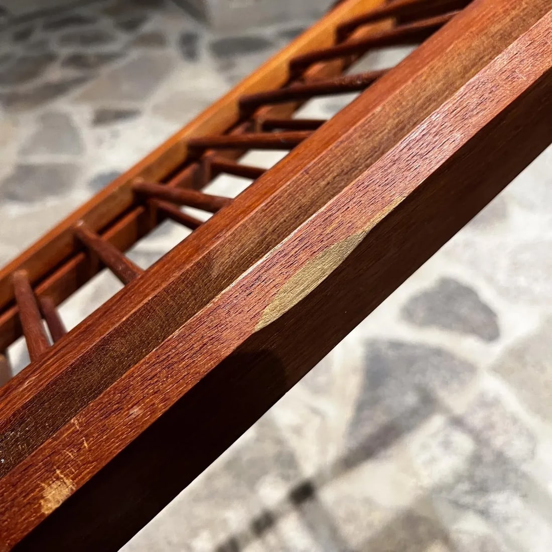 1960s Magazine Rack Sculptural Solid Teak Wood Modern Denmark - 8