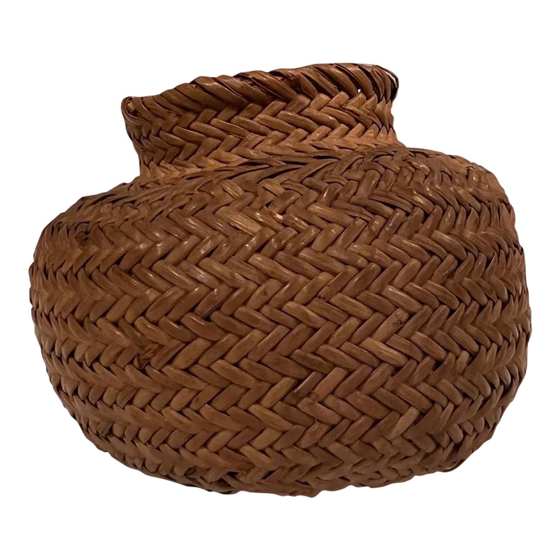 Vintage Handmade Natural Woven Mini Basket (1 of 7)
