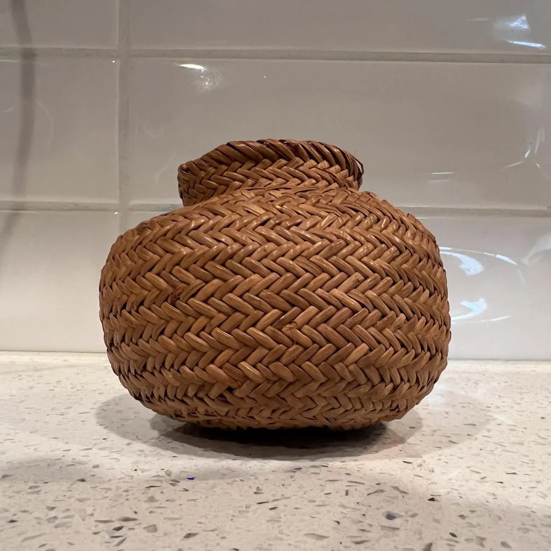 Vintage Handmade Natural Woven Mini Basket - 2