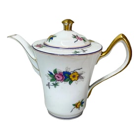 Limoges France Floral Tea Pot