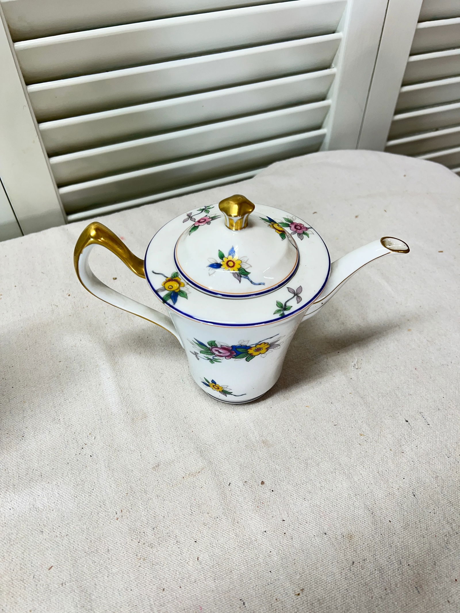 Limoges France Floral Tea Pot - 3