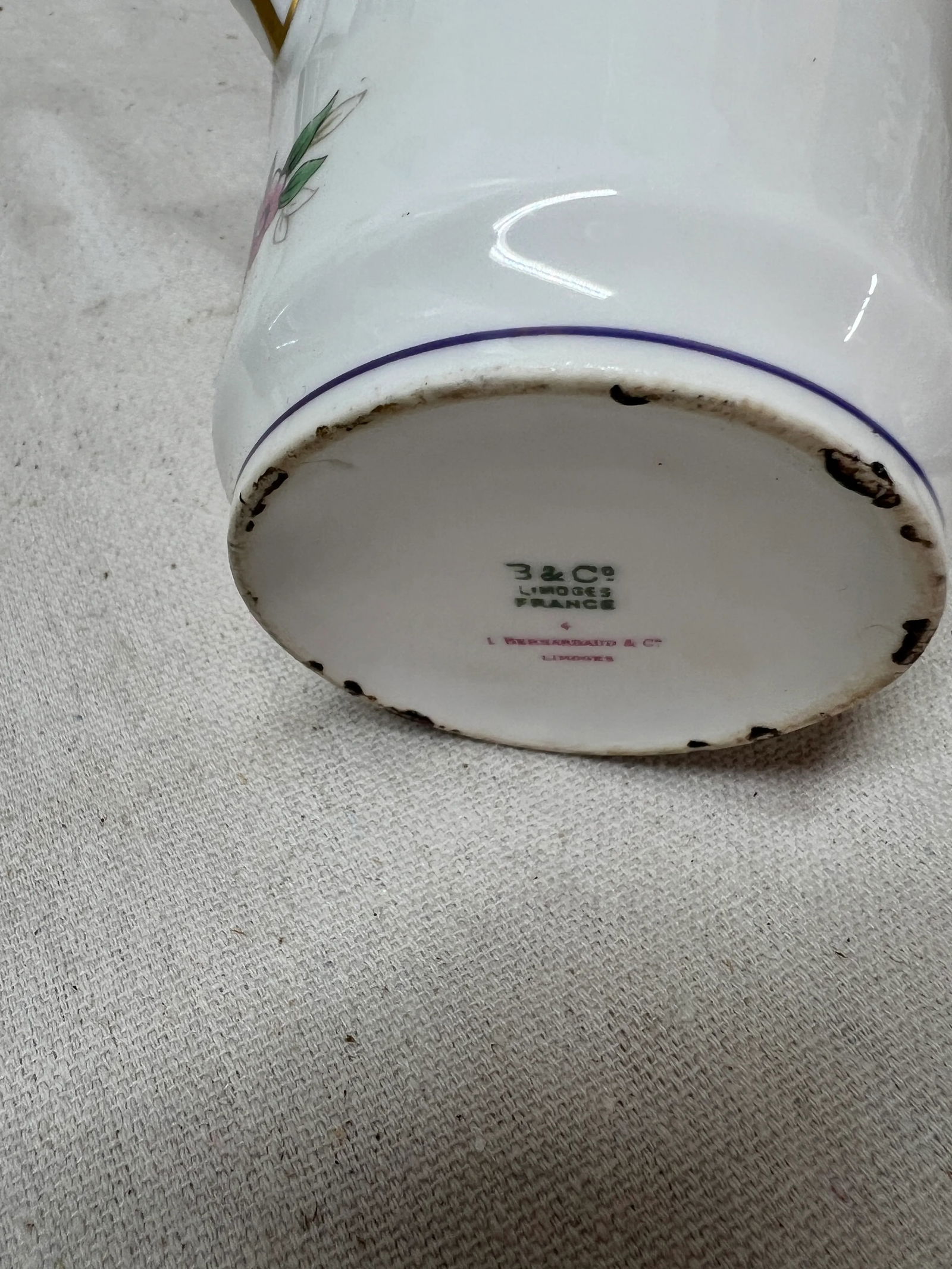 Limoges France Floral Tea Pot - 4