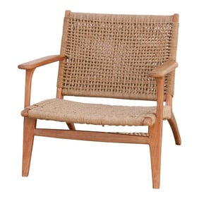 Mid-Century Style Jute Armchair