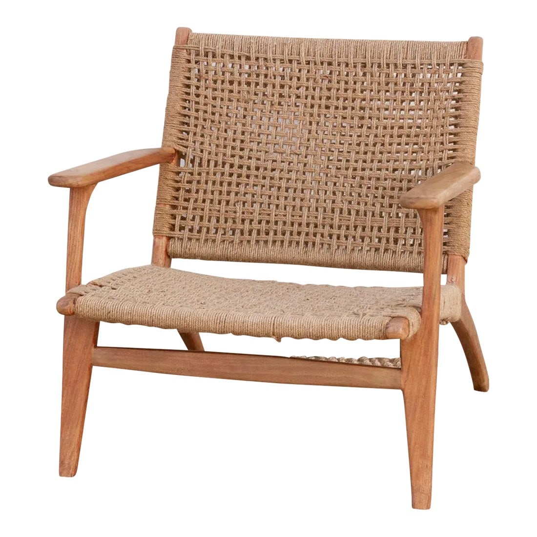 Mid-Century Style Jute Armchair (1 of 8)