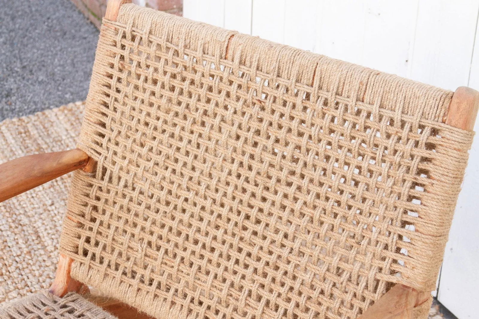 Mid-Century Style Jute Armchair - 7