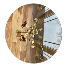 In the Style of Hans Kögl Hollywood Regency, Petite Glass and Brass Accent/Coffee Table,