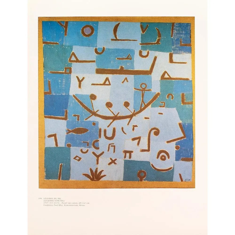 1989 After Paul Klee "Legend of the Nile", Full-Color Print From France - 2