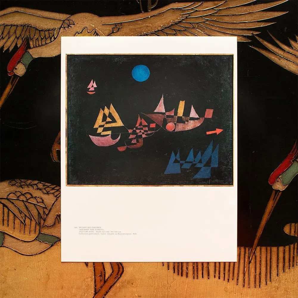 1989 After Paul Klee "Departure of the Ships", Full-Color Print From France - 3
