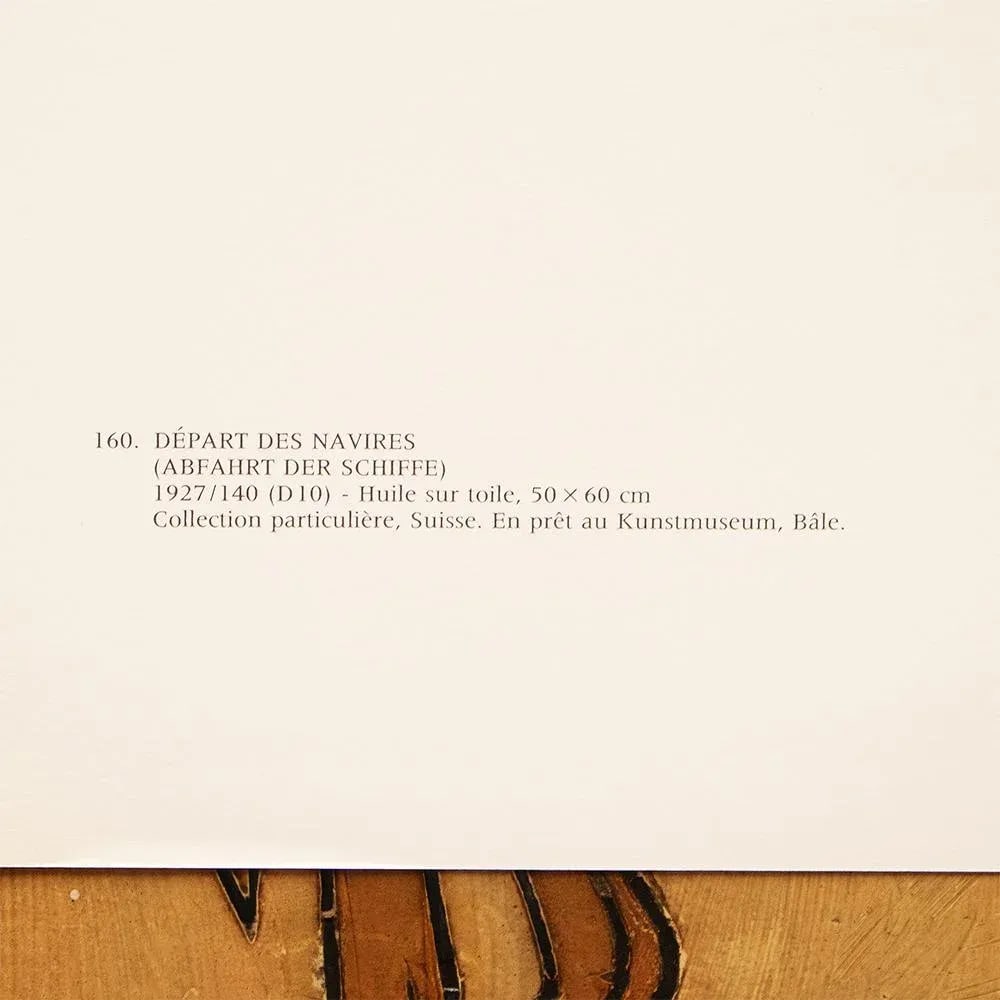 1989 After Paul Klee "Departure of the Ships", Full-Color Print From France - 5