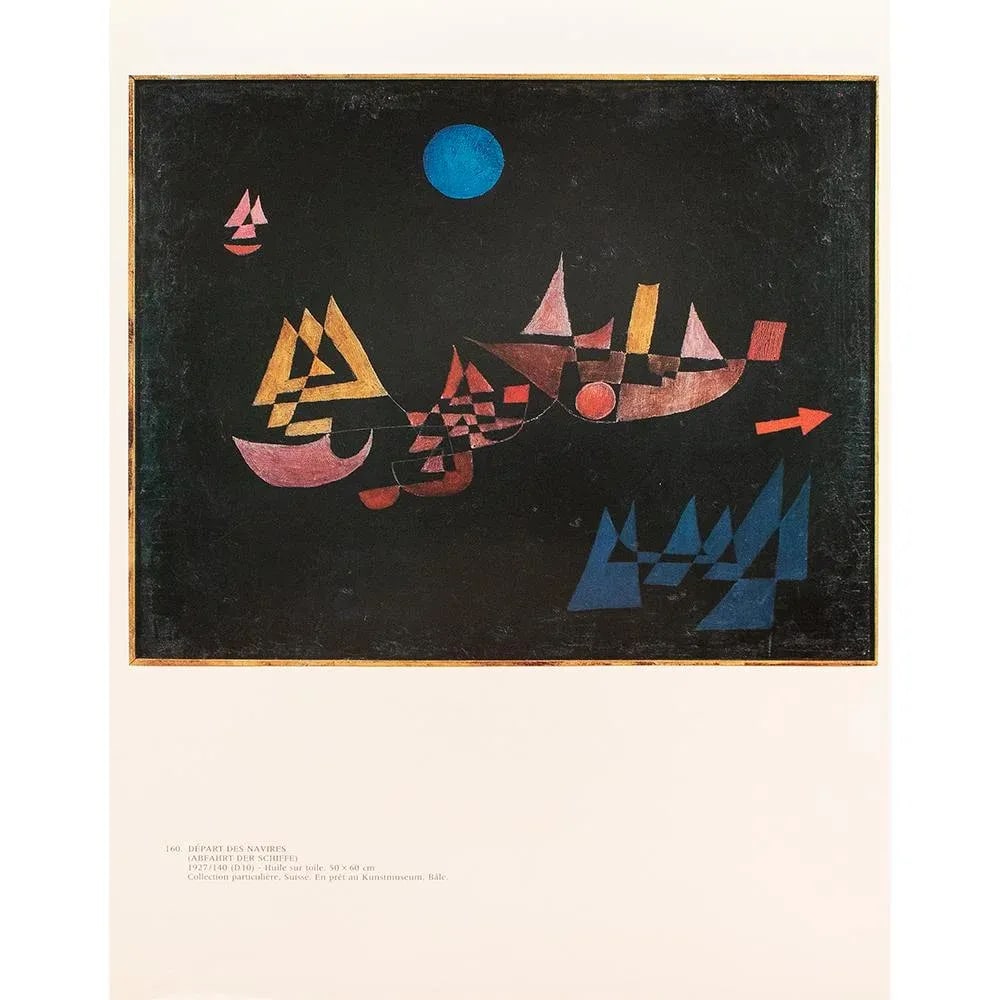 1989 After Paul Klee "Departure of the Ships", Full-Color Print From France - 7