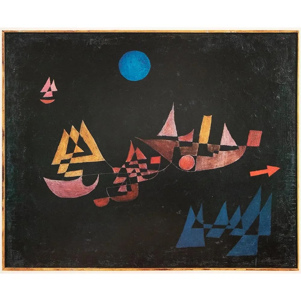 1989 After Paul Klee "Departure of the Ships", Full-Color Print From France - 8