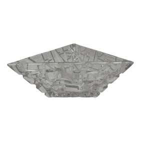 Tiffany Co Sierra Triangular Clear Cut Crystal Bowl Ashtray