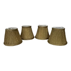 Pleated Mini Shades for Candlestick and Chandelier Lighting - Set of 4