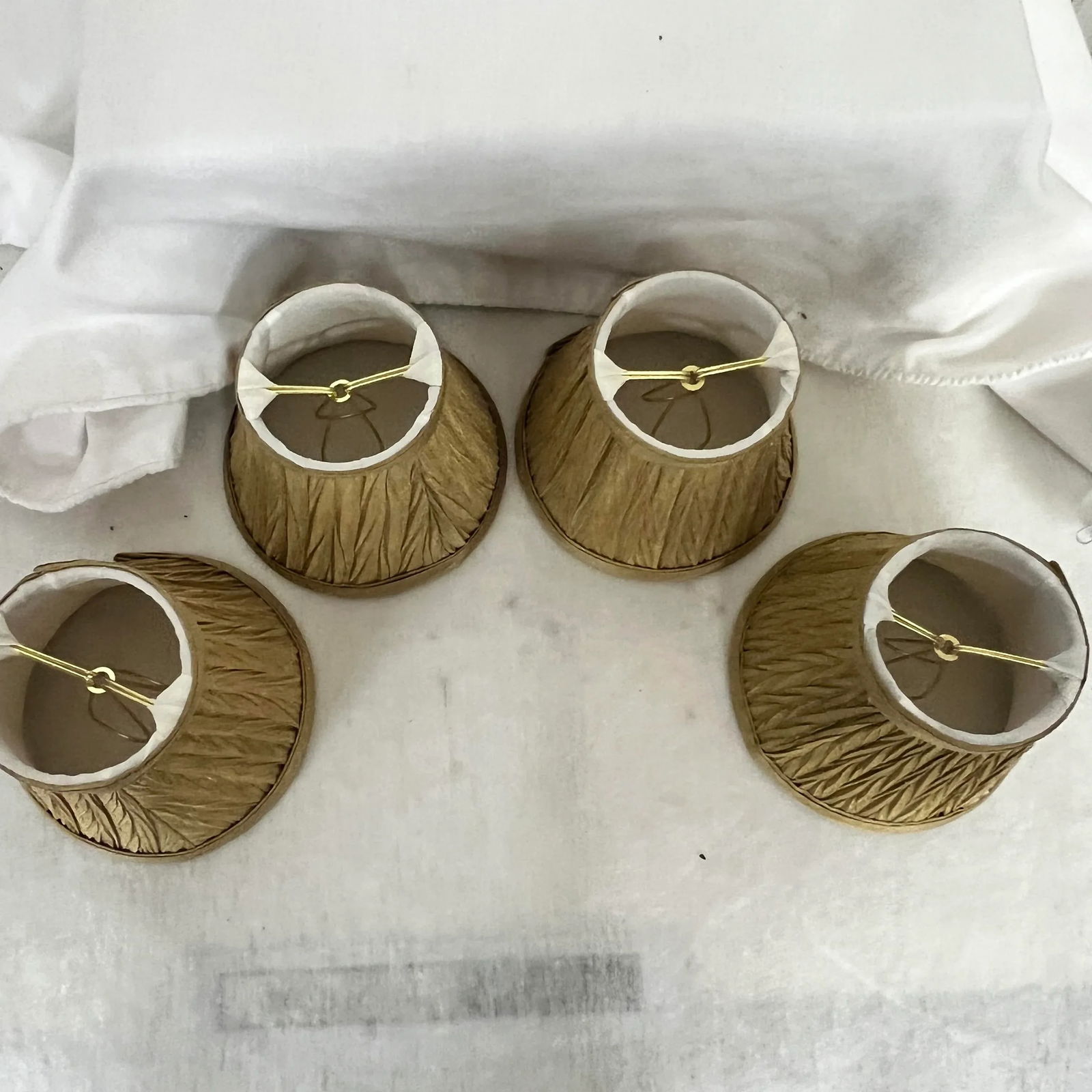 Pleated Mini Shades for Candlestick and Chandelier Lighting - Set of 4 - 2