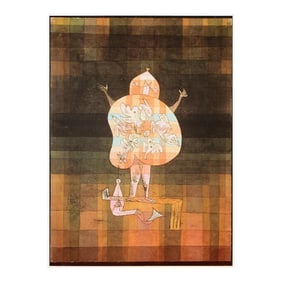 1989 After Paul Klee "Ventriloquist and Crier in the Moor", Full-Color Print From France