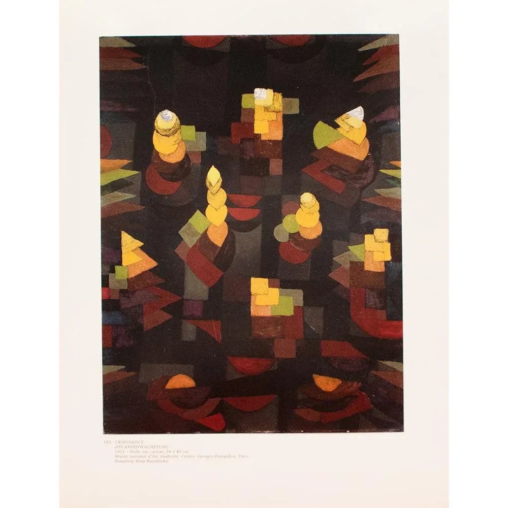 1989 After Paul Klee "Croissance", Full-Color Print From France - 2