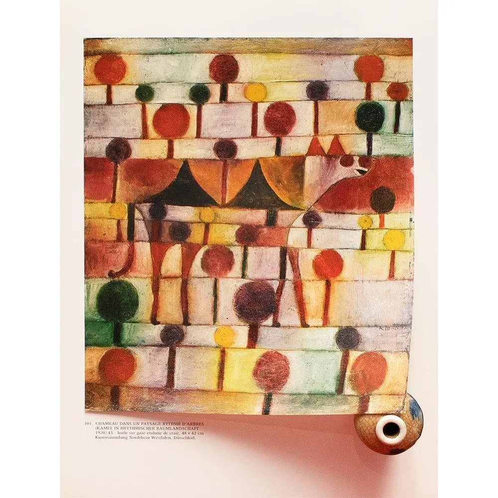 1989 After Paul Klee "Camel in a Rhythmic Tree Landscape", Full-Color Print From France - 4