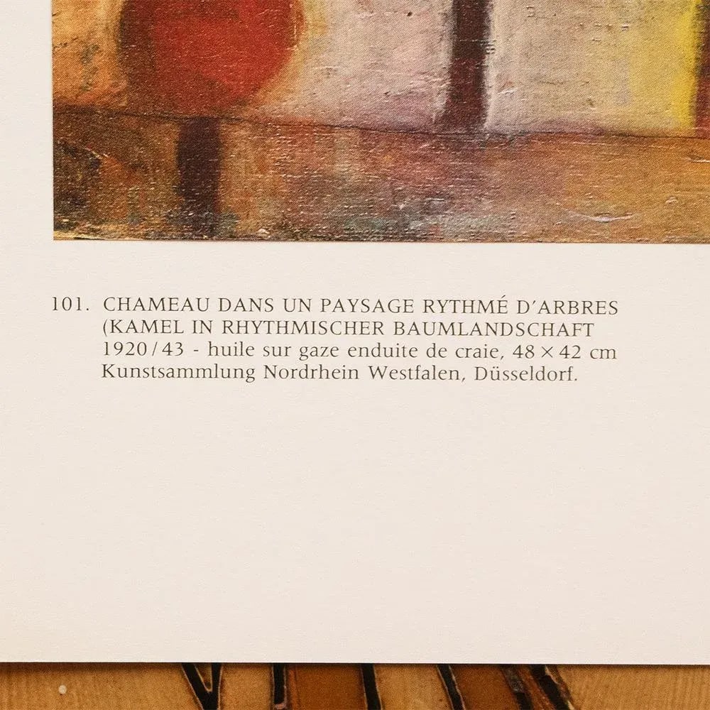 1989 After Paul Klee "Camel in a Rhythmic Tree Landscape", Full-Color Print From France - 5