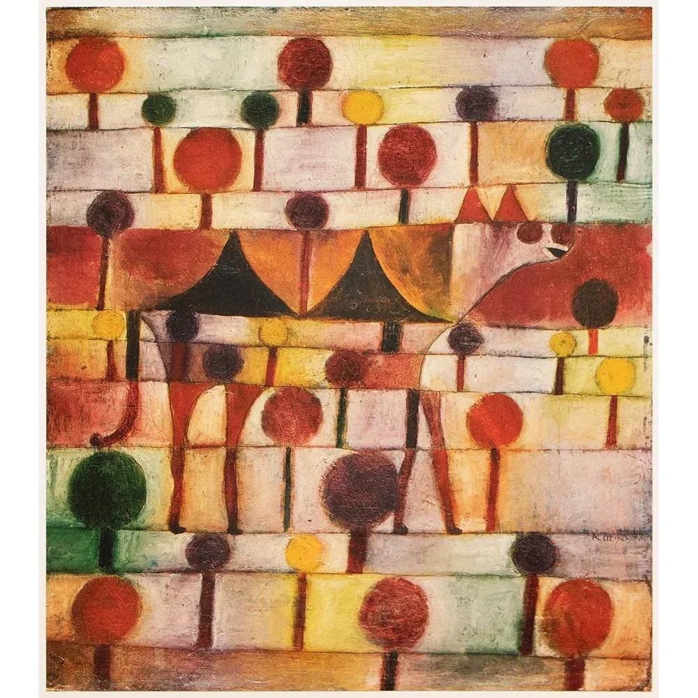 1989 After Paul Klee "Camel in a Rhythmic Tree Landscape", Full-Color Print From France - 8