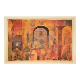 1989 After Paul Klee "With the Eagle", Full-Color Print From France