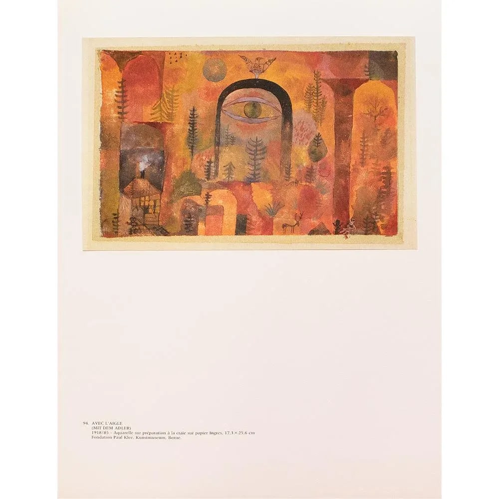 1989 After Paul Klee "With the Eagle", Full-Color Print From France - 2