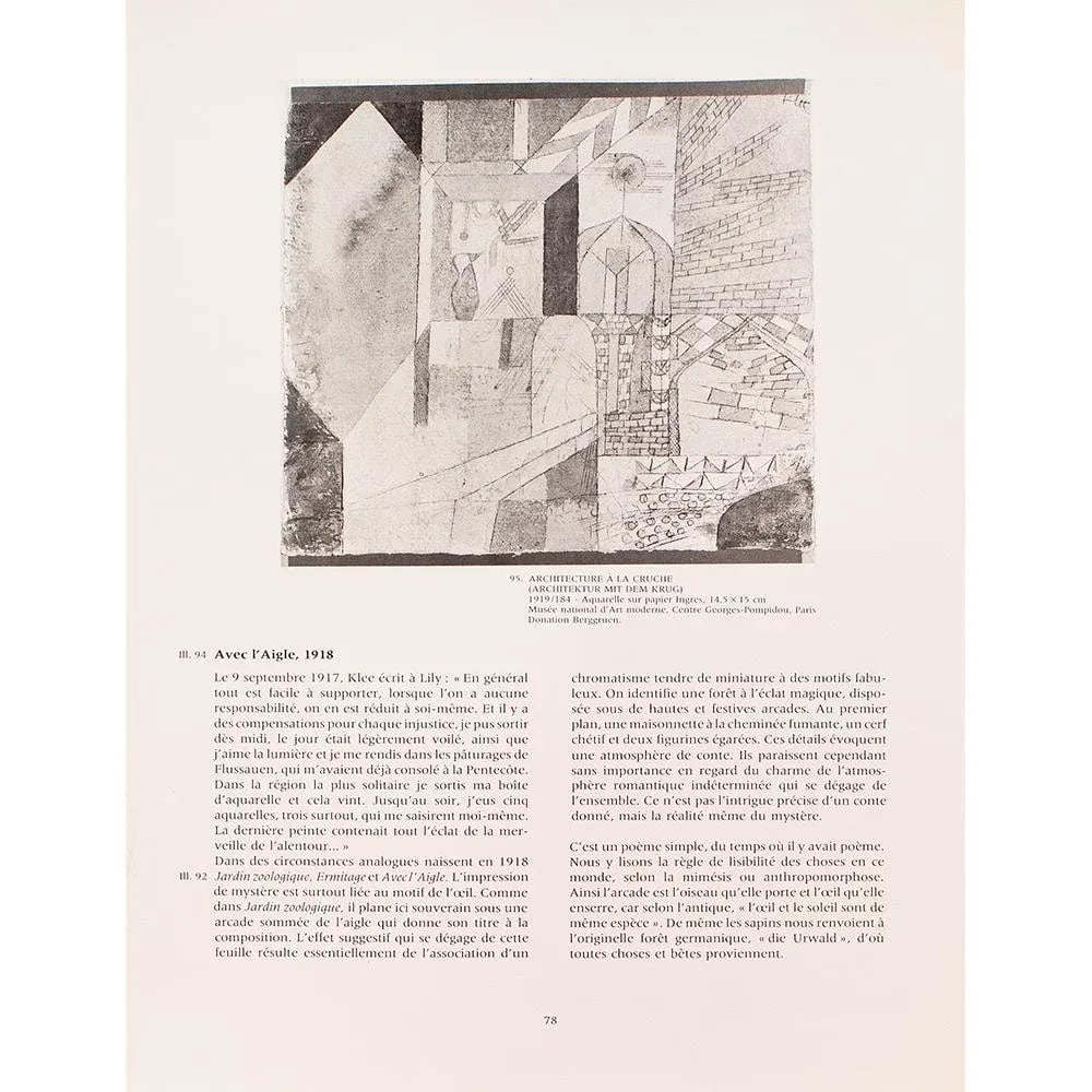 1989 After Paul Klee "With the Eagle", Full-Color Print From France - 6