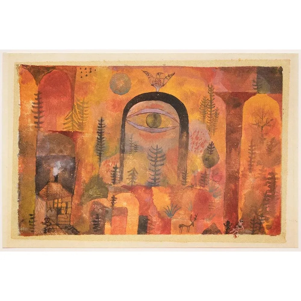 1989 After Paul Klee "With the Eagle", Full-Color Print From France - 8