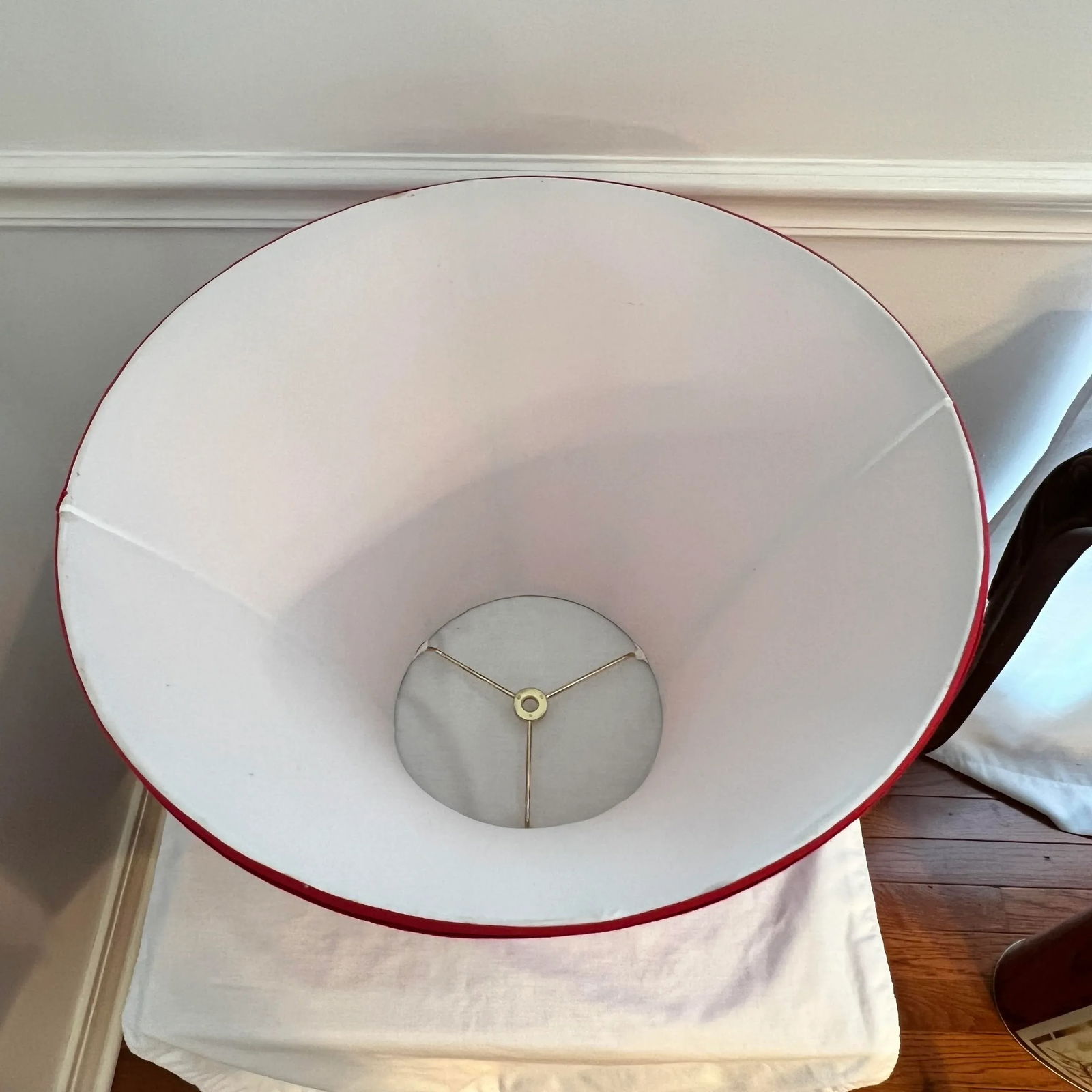 Fabric Deep Rose / White Lining Lampshade - 3