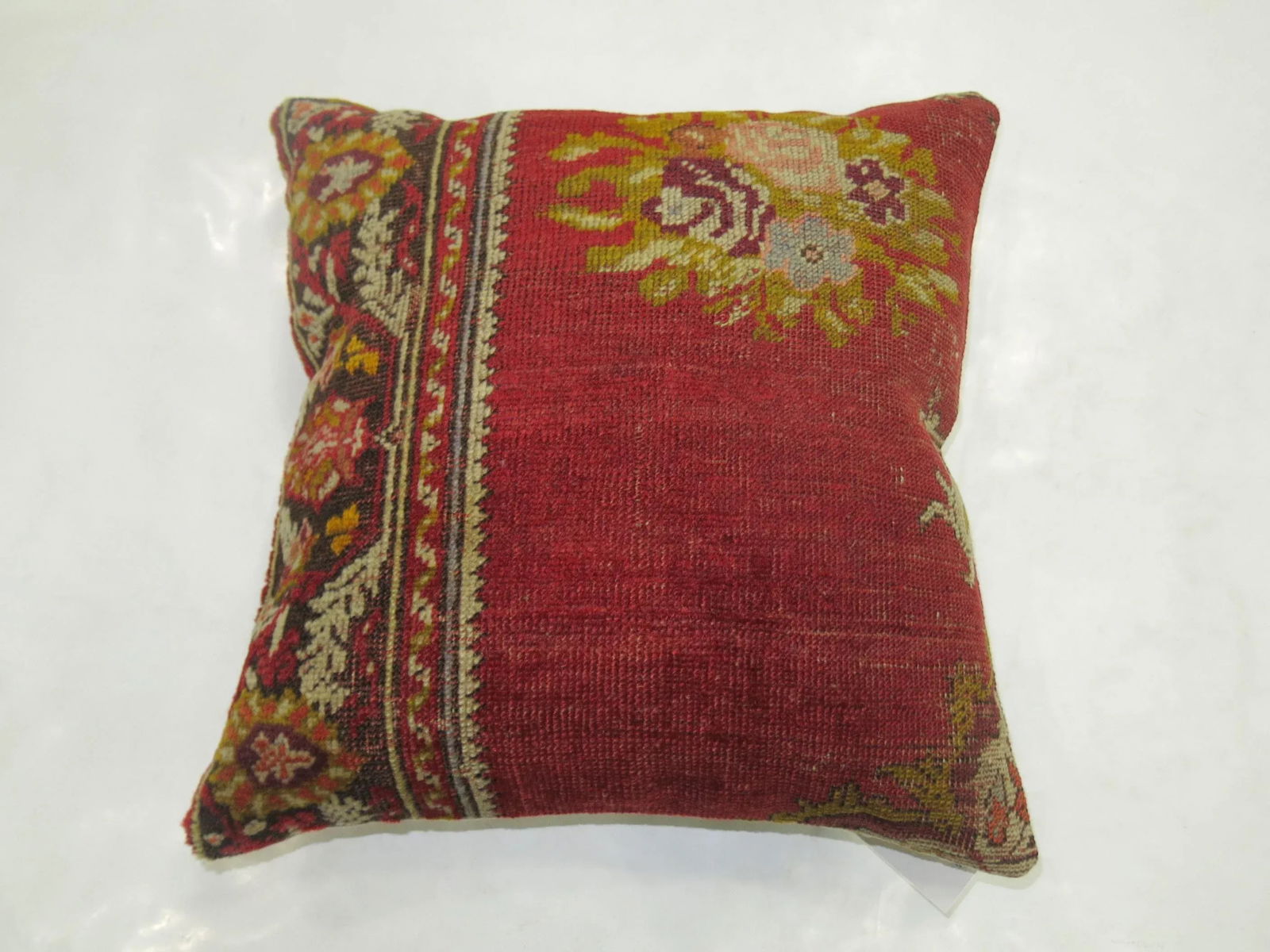 Mid 20th Century Red Turkish Rug Pillow - 3